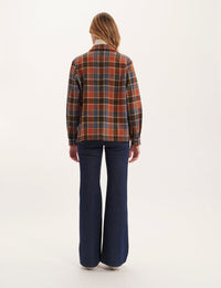 3qty RELIQUAT 80€ 0%  / Chemise droite Cassia en laine - Rust Multicolor