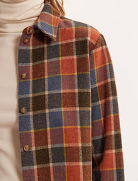 3qty RELIQUAT 80€ 0%  / Chemise droite Cassia en laine - Rust Multicolor