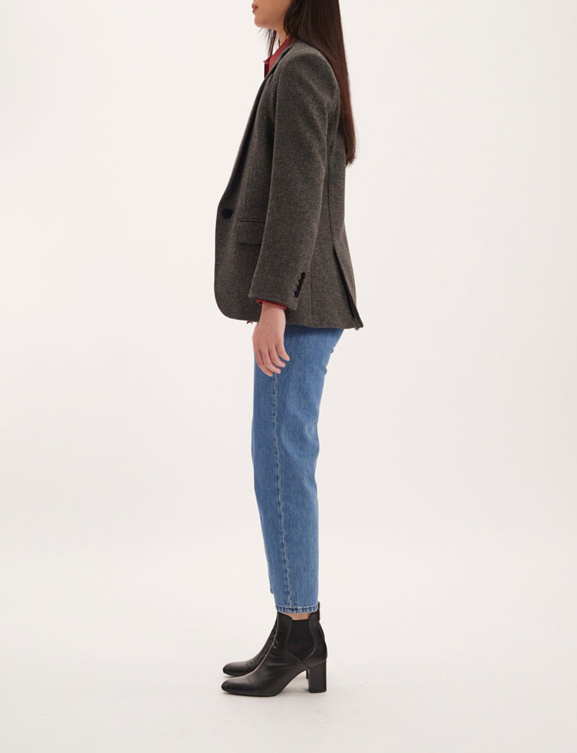 1qty RELIQUAT 120€ 100%  / Blazer Bruna en laine - Grey