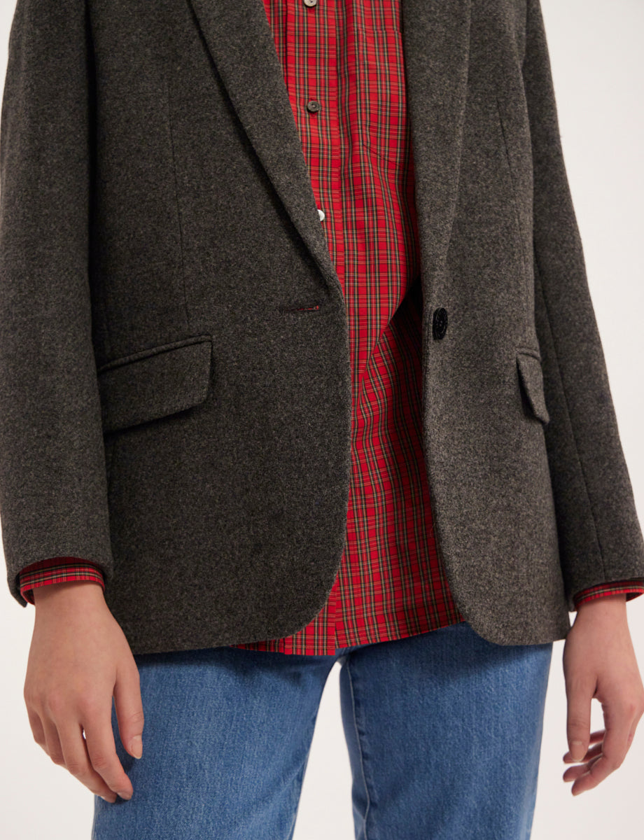 1qty RELIQUAT 120€ 100%  / Blazer Bruna en laine - Grey