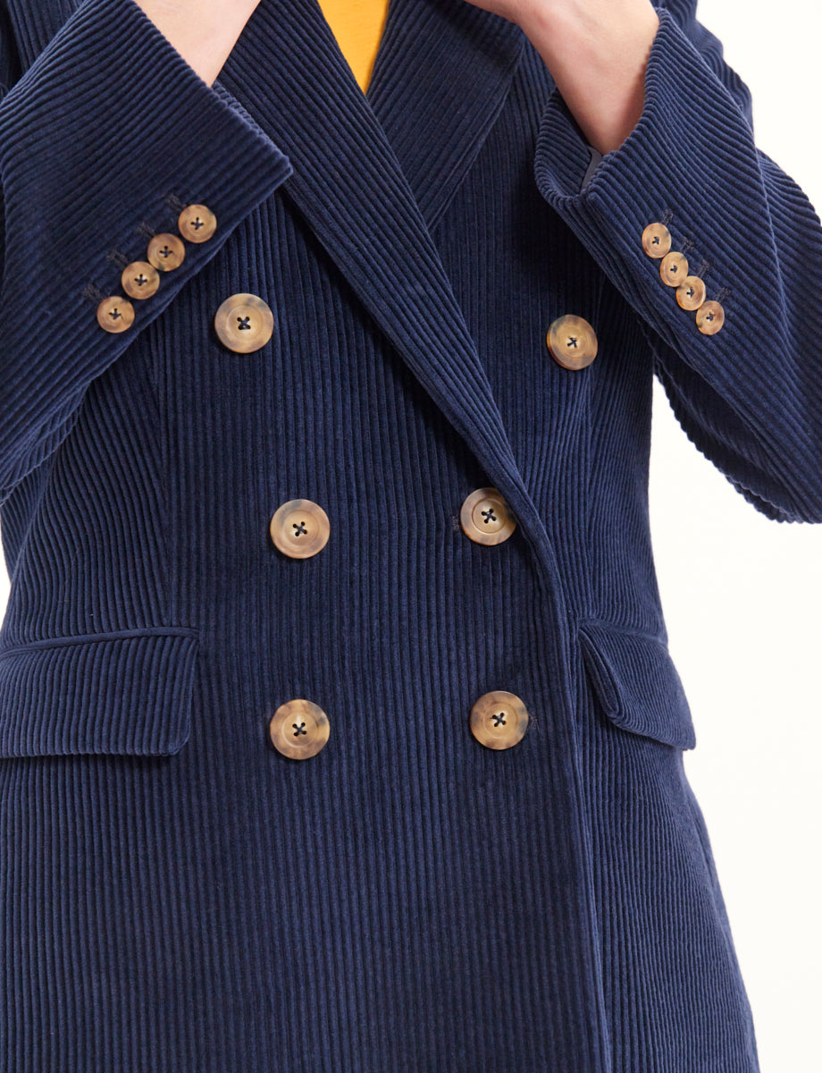 1qty RELIQUAT 120€ 100%  / Blazer croisé Ezio - Blue Navy