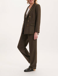 2qty RELIQUAT 120€ 16,7%  / Blazer croisé Ezio en laine - Khaki