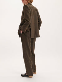 2qty RELIQUAT 120€ 16,7%  / Blazer croisé Ezio en laine - Khaki
