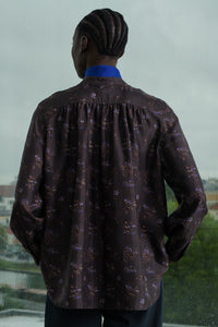 PRUNE/BLEU BLOUSE LAURE