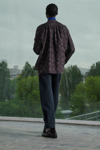 PRUNE/BLEU BLOUSE LAURE