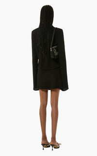 Bow jacket with rhinestone embellishments - Black