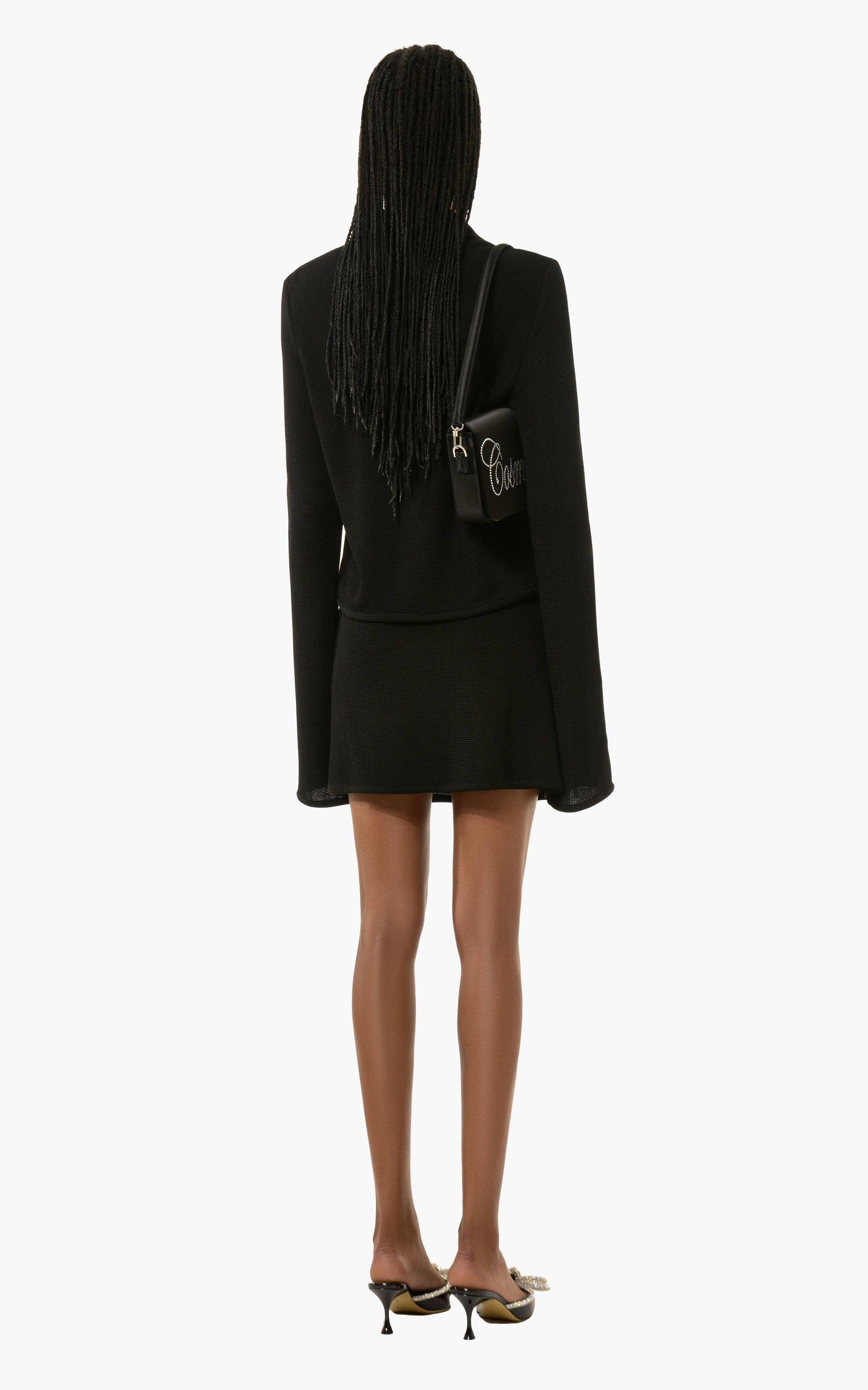 Bow jacket with rhinestone embellishments - Black