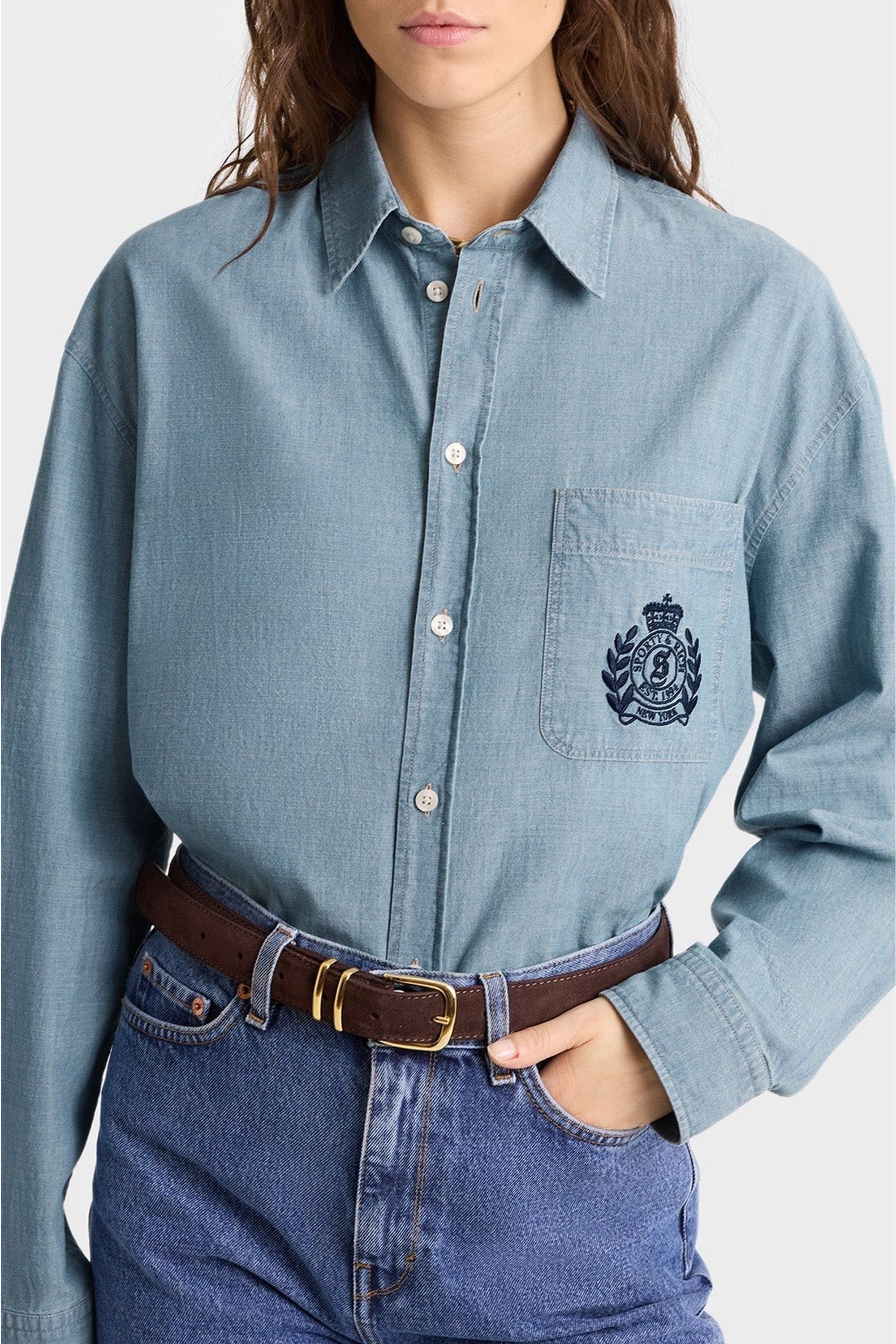 Chemise H&W Crest en denim - Chambray