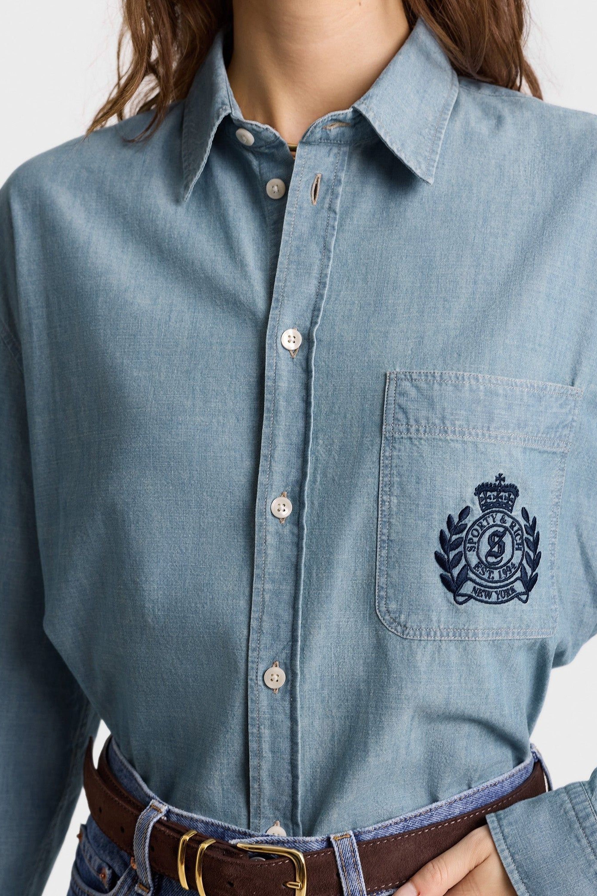 Chemise H&W Crest en denim - Chambray