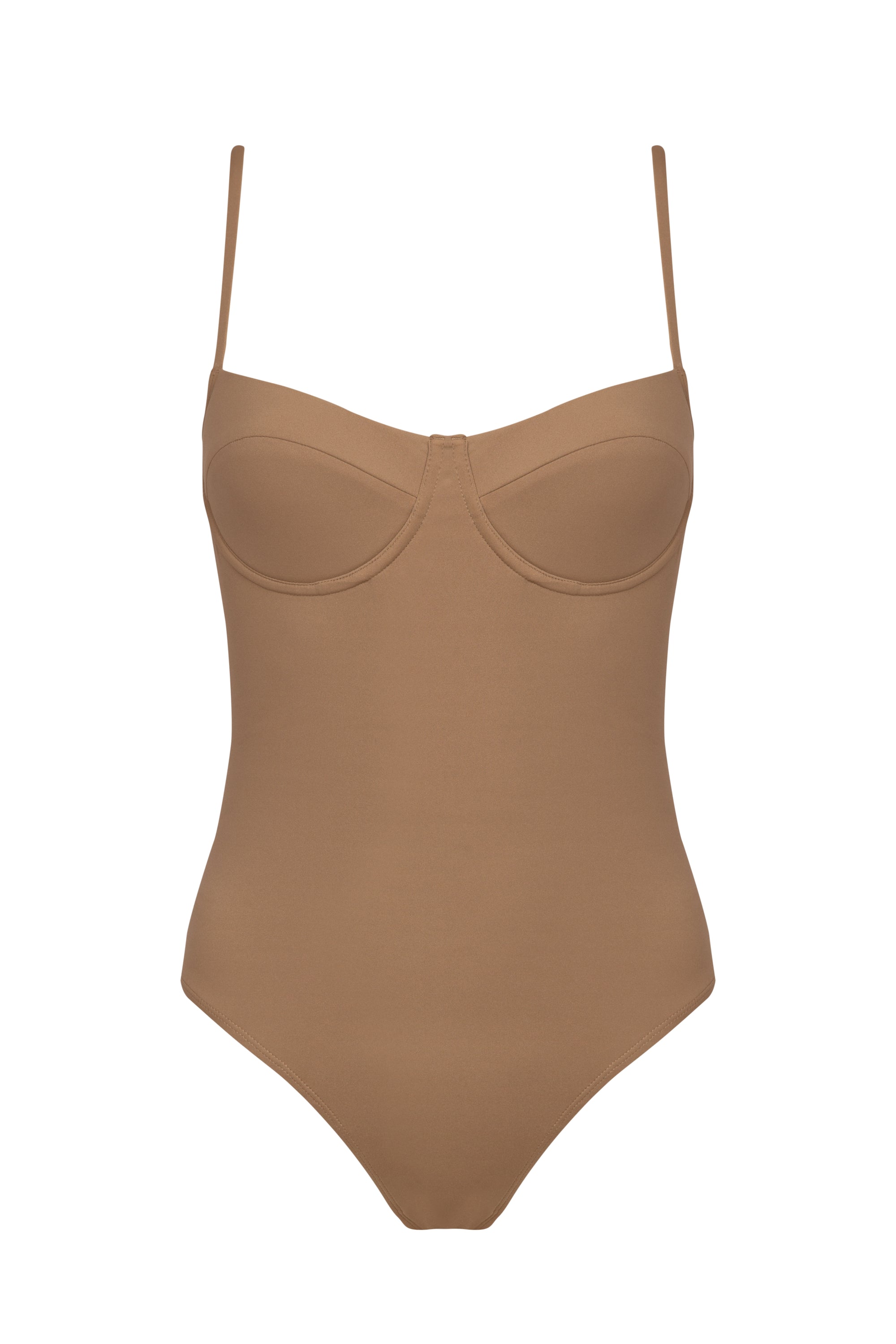 Anais one-piece swimming costume - Taupe