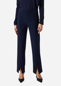 Pantalon droitaves fentes - Marine