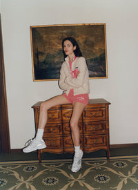 Zipped Sherpa Jacket - Cream & Dahlia