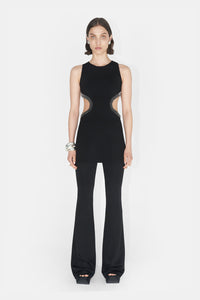 Mirrored Luna Top - Black