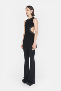 Mirrored Luna Top - Black