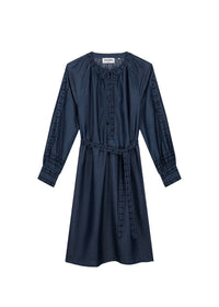 Robe courte coupe trapèze - Bleu