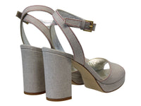 3qty NEW  / Sandales Laura compensée 80 en lin -  Beige
