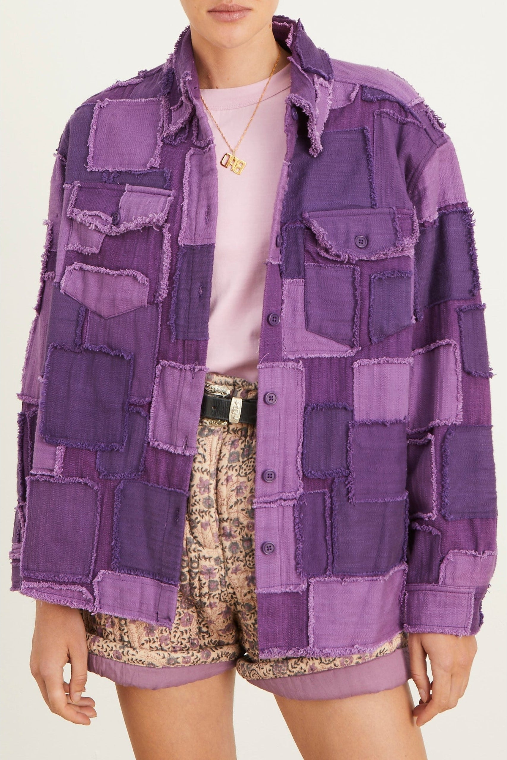 Surchemise Buche coupe oversize - Purple