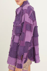 Surchemise Buche coupe oversize - Purple