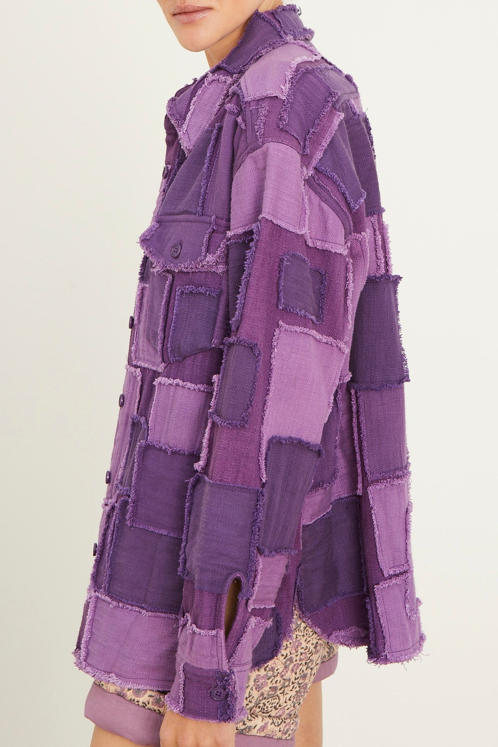 Surchemise Buche coupe oversize - Purple