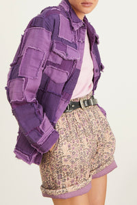 Surchemise Buche coupe oversize - Purple