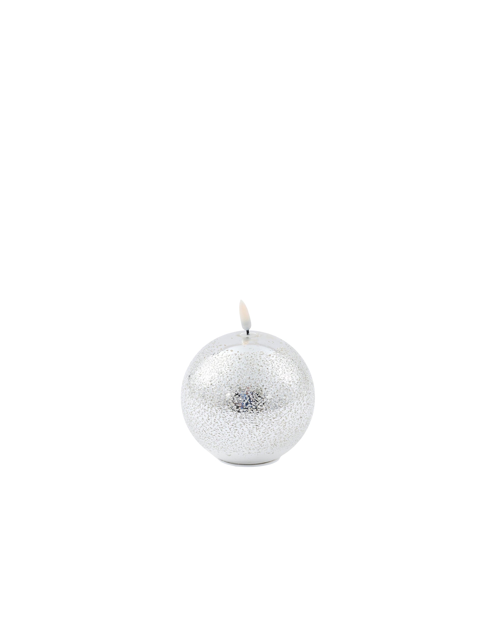 Bougie Led Norel M en verre - Silver