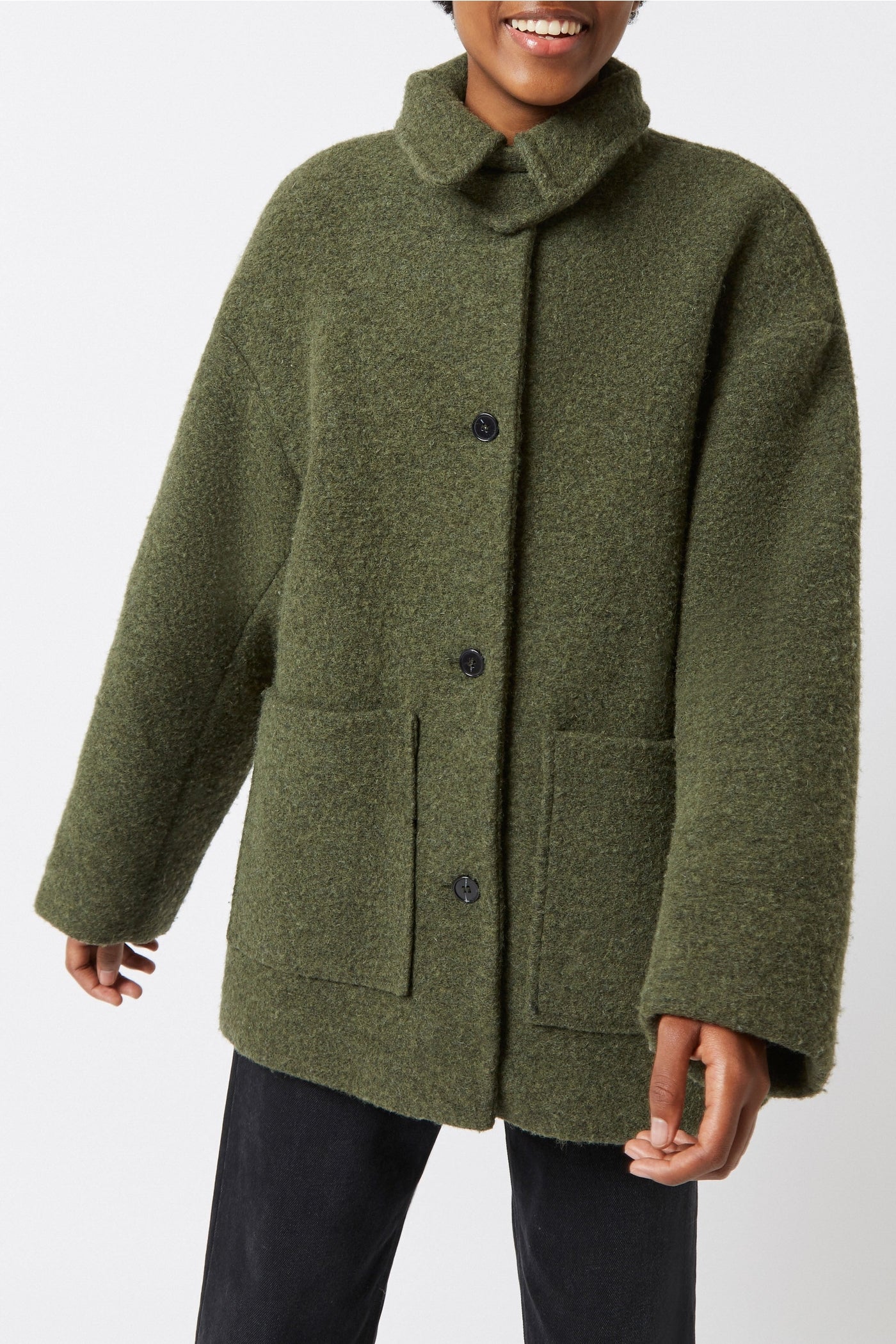 Manteau Carlota Albert en laine - Kaki