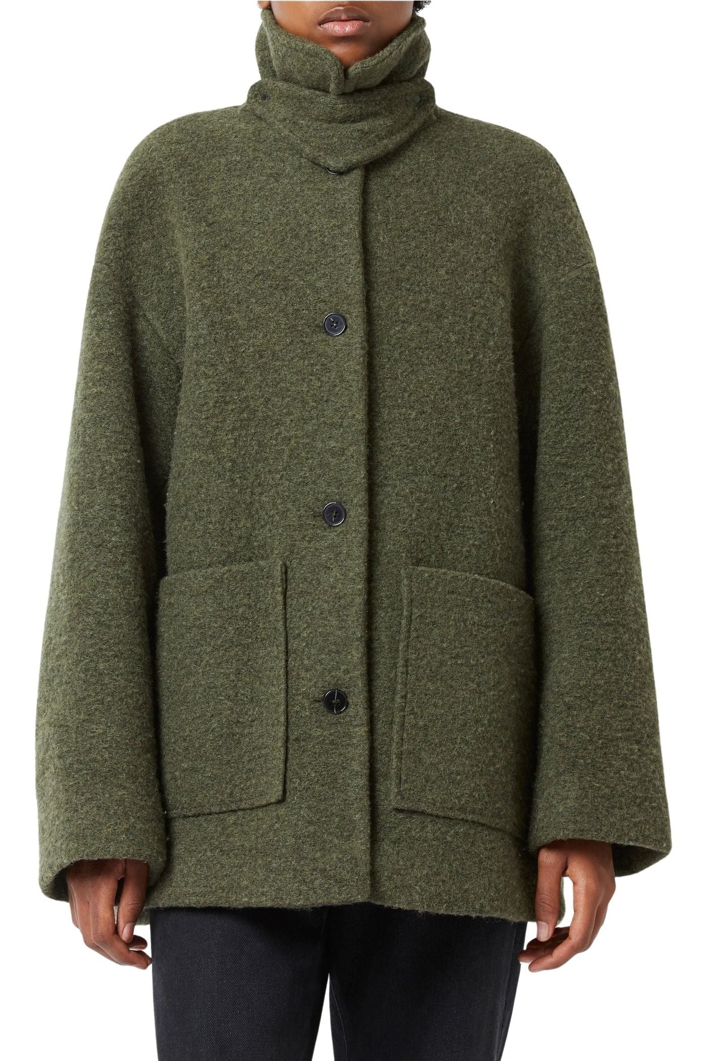 Manteau Carlota Albert en laine - Kaki