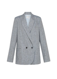Veste boxy en lin - Sky Dust