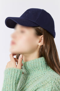Casquette Ball Bauhaus en laine - Marine
