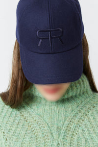 Casquette Ball Bauhaus en laine - Marine