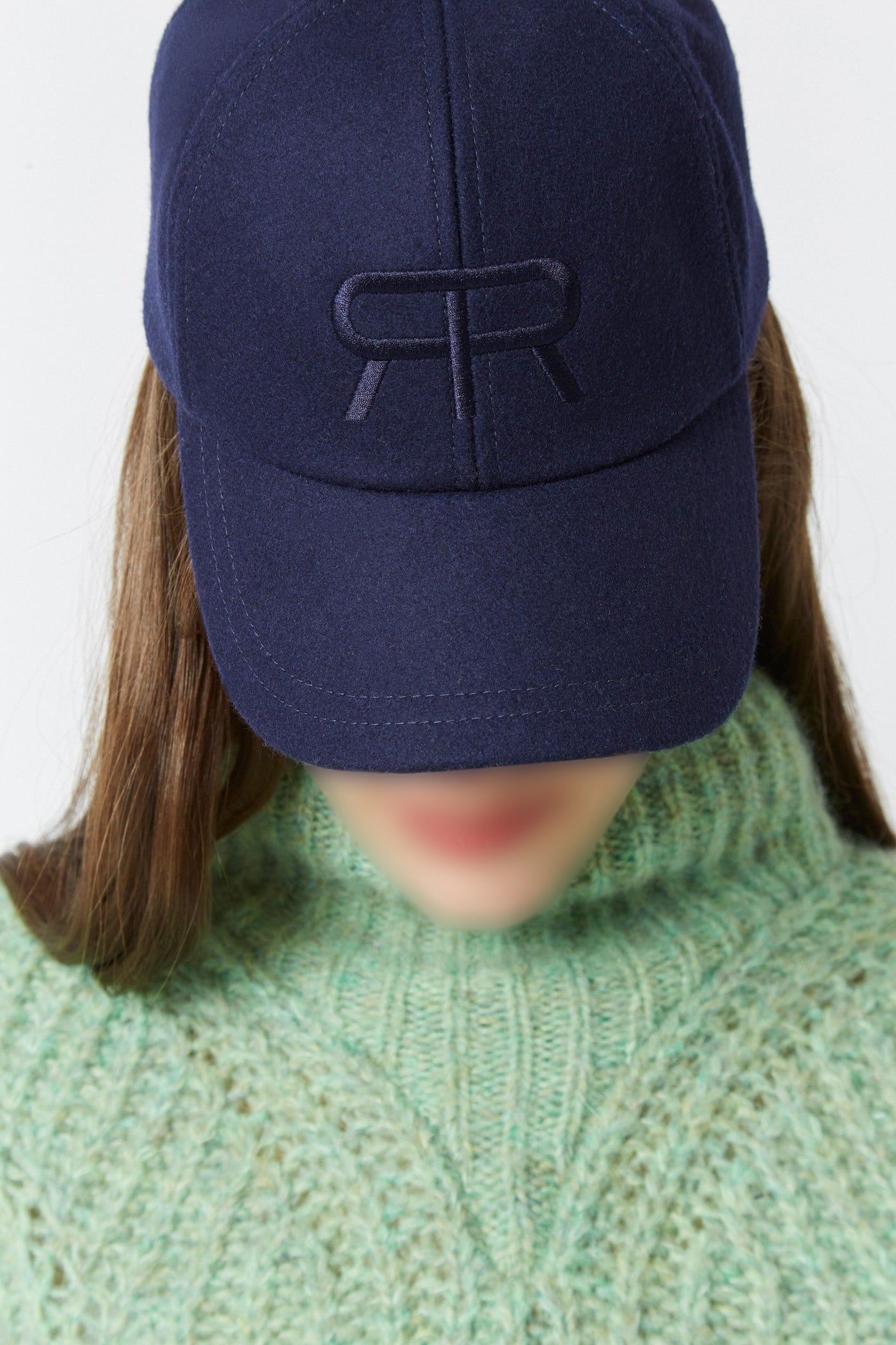 Casquette Ball Bauhaus en laine - Marine