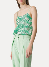 Sequin fishnet top - Boreale