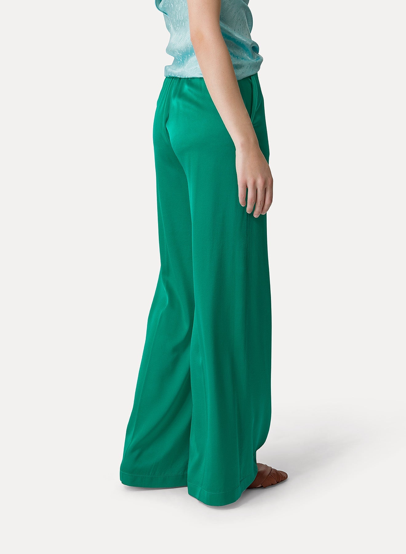Pantalon large en satin de soie - Boreale