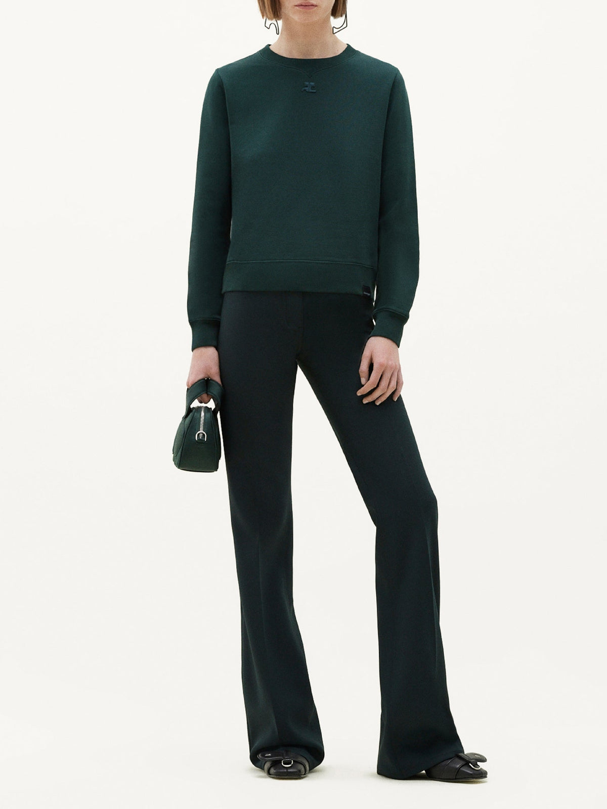 Sweatshirt Hirondelle en molleton - Vert Fonce