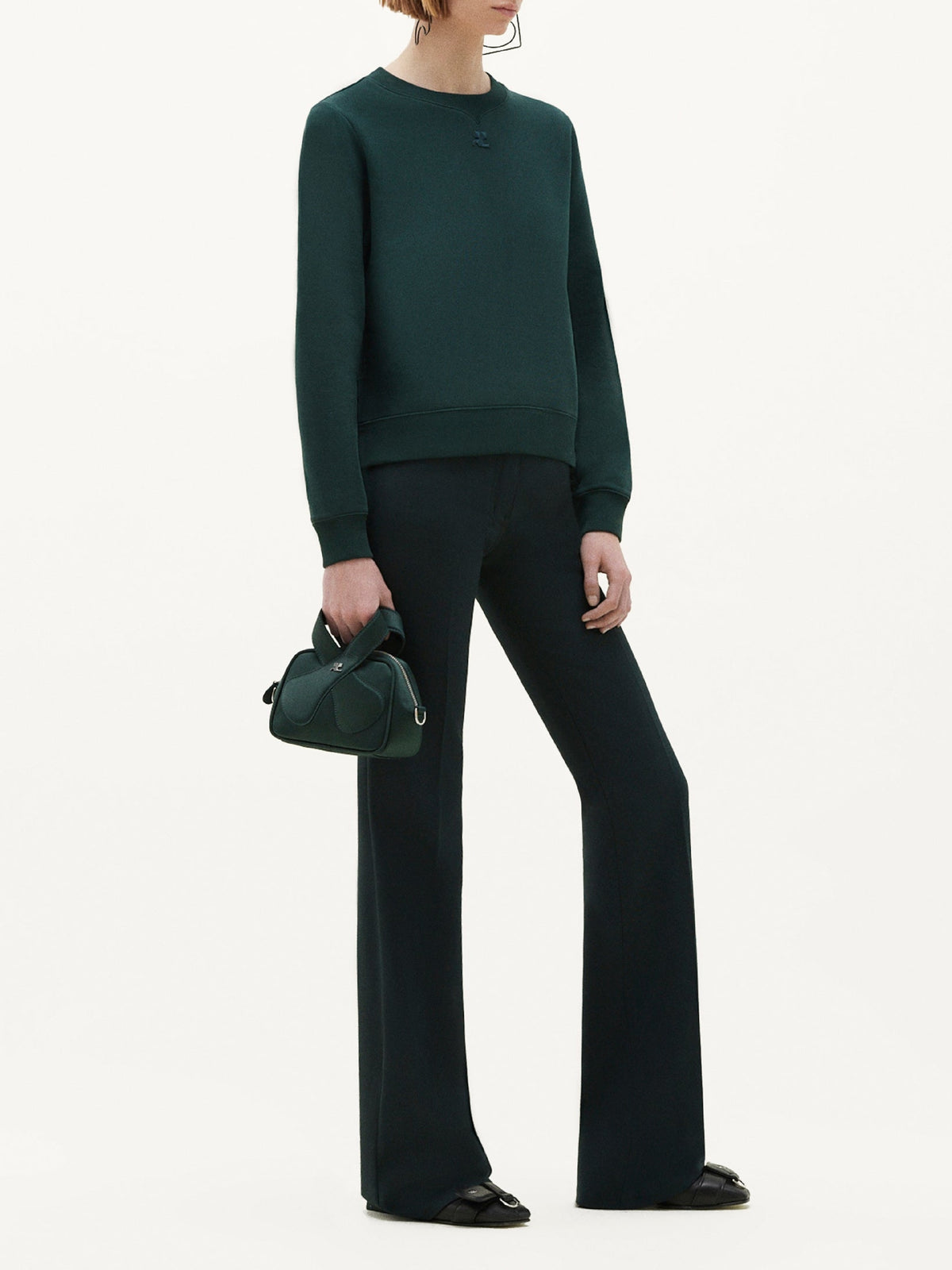 Sweatshirt Hirondelle en molleton - Vert Fonce