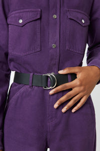 Ceinture Boom en cuir - Noir