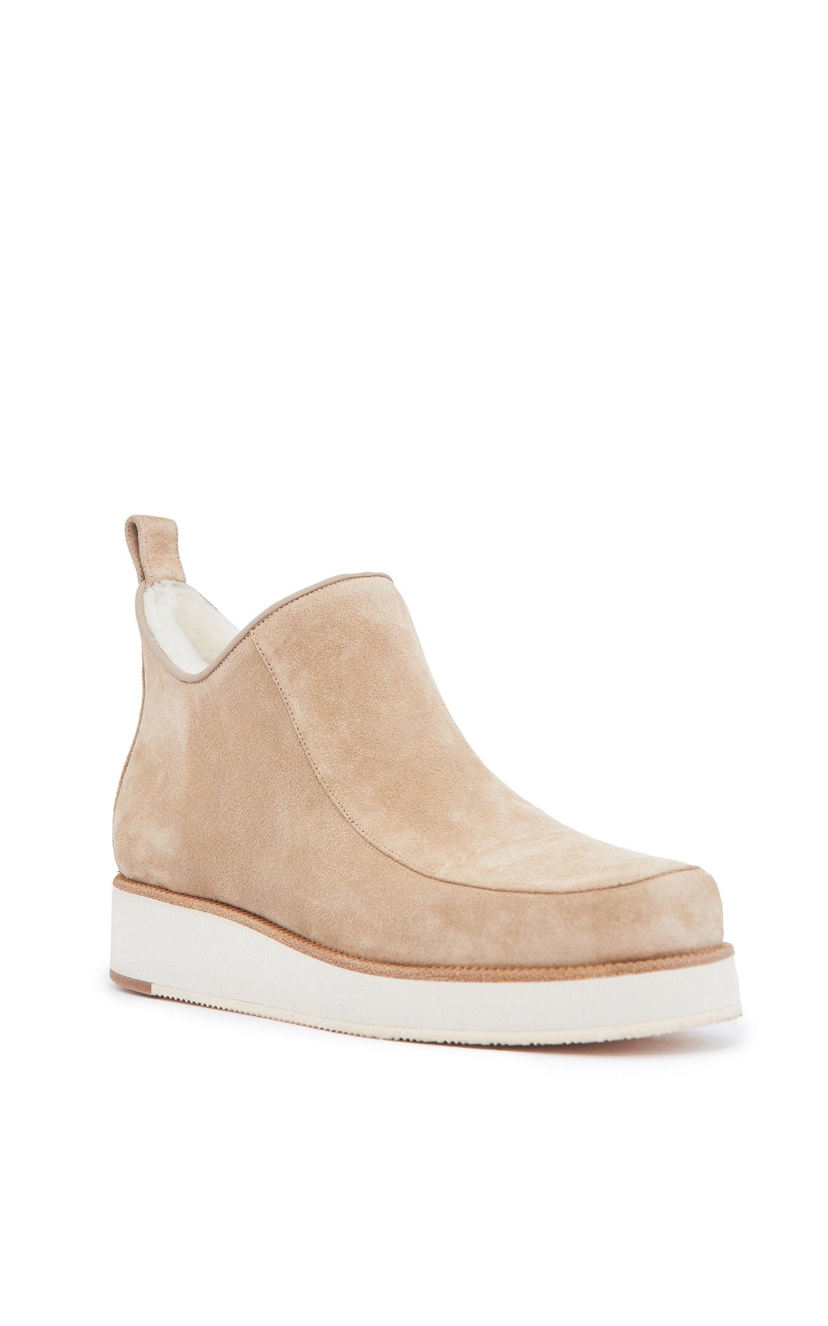 Harry Boot en beige crosta daim