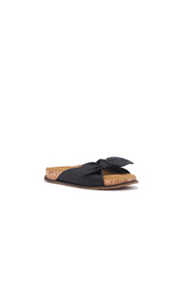 Virgil Slide en noir lamb cuir
