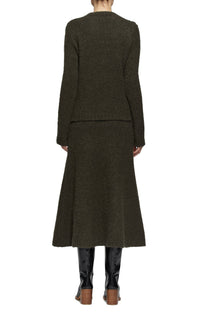 Olive / Jupe Pablo en cachemire - Olive