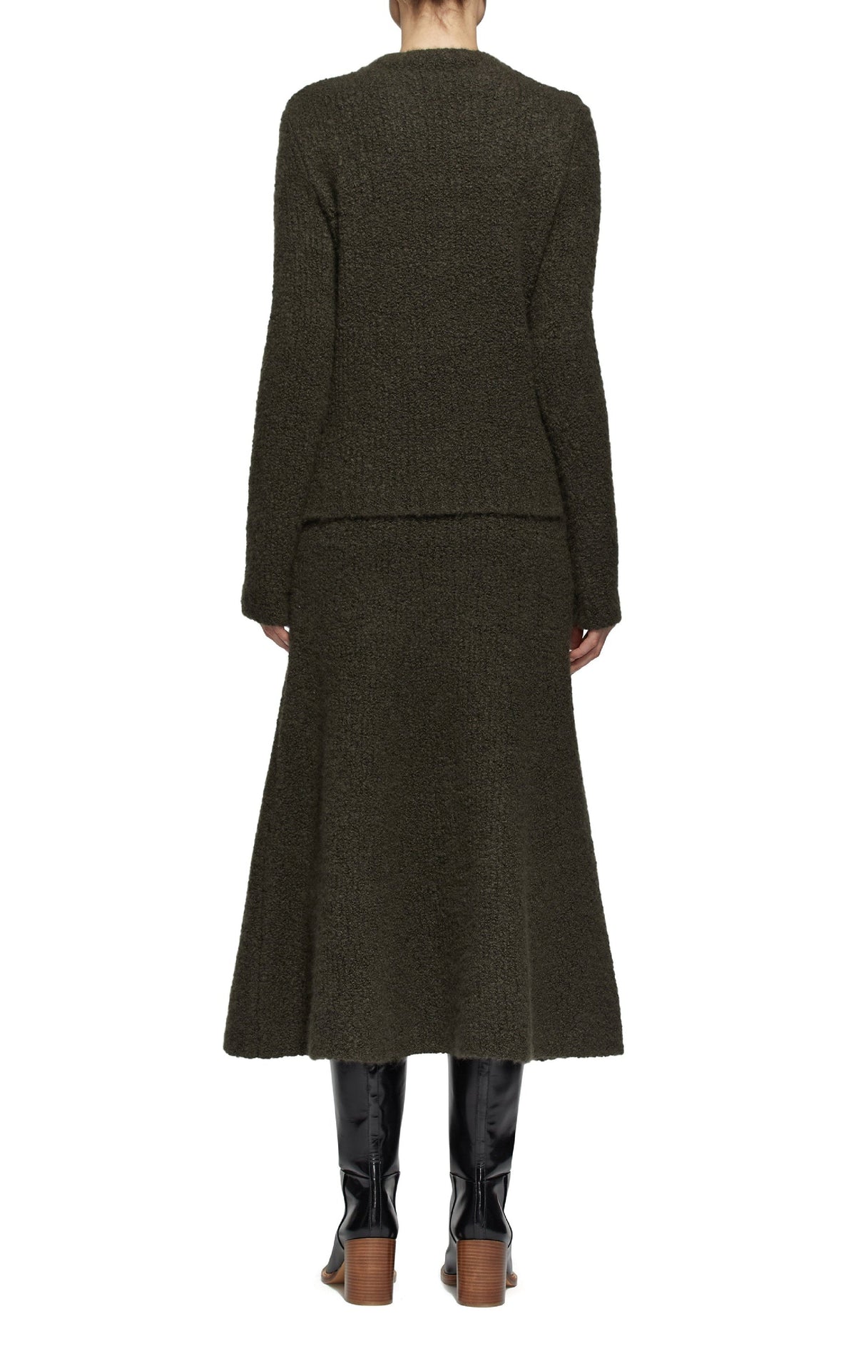 Olive / Jupe Pablo en cachemire - Olive