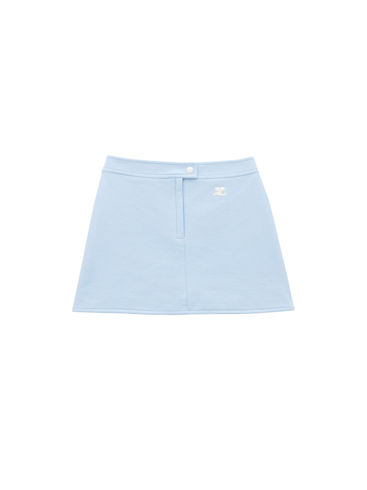 Jupe Réédition mini en vinyle - Bleu Clair Pastel