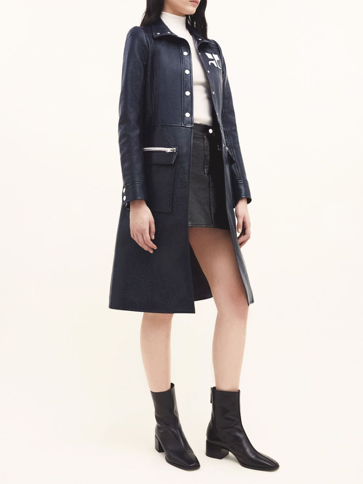 Manteau iconique en vinyle - Night Blue
