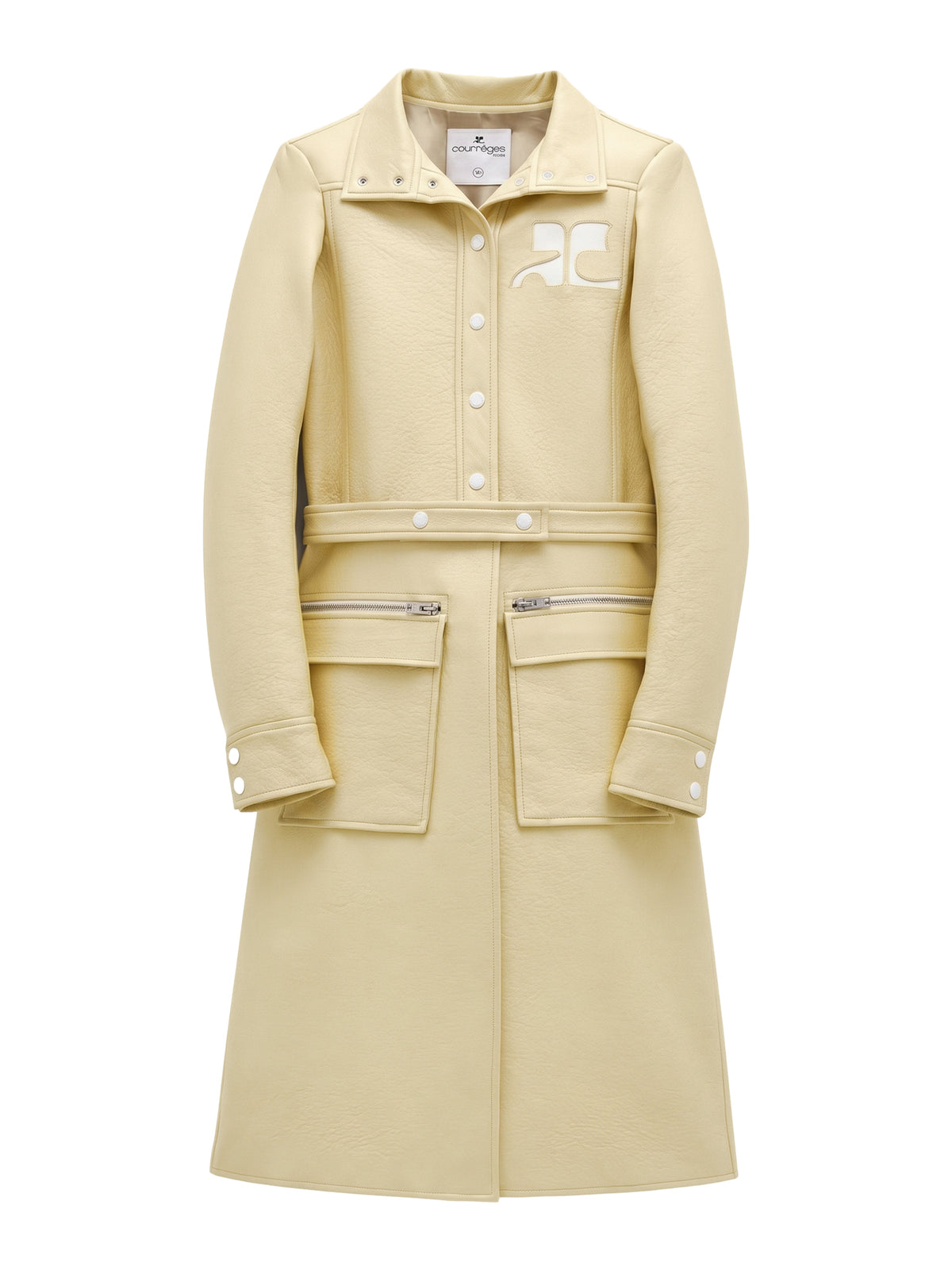 Manteau iconique en vinyle - Pastel Yellow