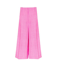 Jupe culotte évasée en soie mélangée - Pink