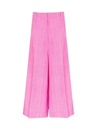 Jupe culotte évasée en soie mélangée - Pink