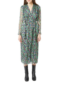 Robe midi Edward Monaco en soie - Vert
