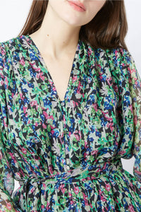 Robe midi Edward Monaco en soie - Vert