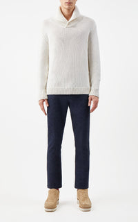 Anthony Five Pocket Pant en blanc organic coton denim