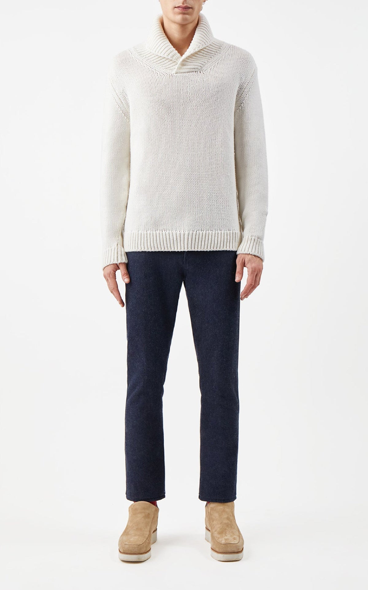 Anthony Five Pocket Pant en blanc organic coton denim