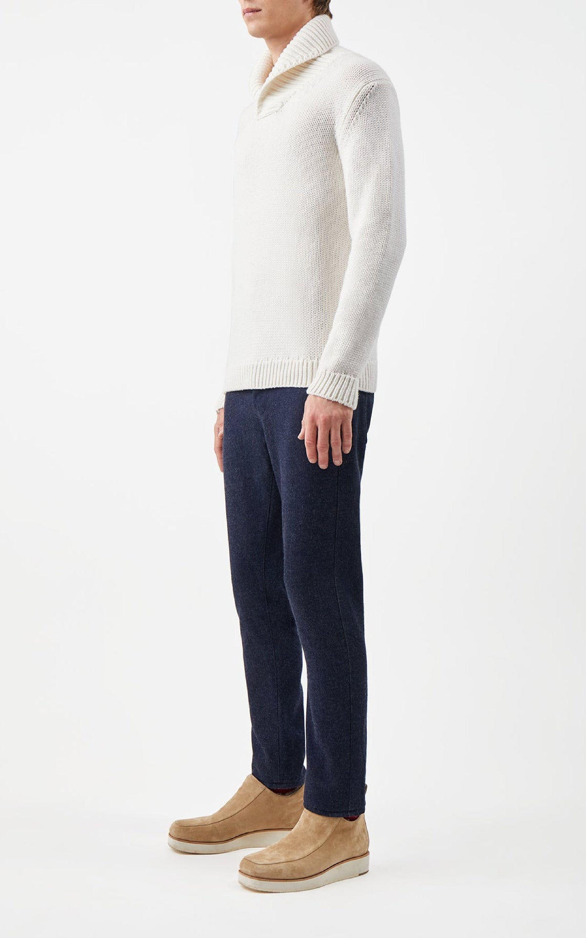Anthony Five Pocket Pant en blanc organic coton denim